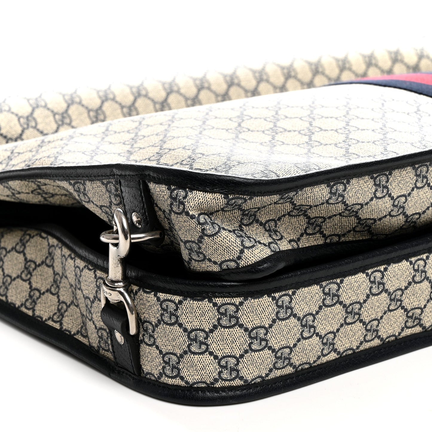 GG Supreme Monogram Web Savoy Garment Bag Beige Blue