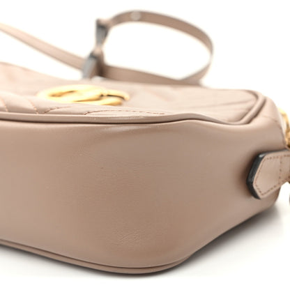 Calfskin Matelasse Small GG Marmont Chain Shoulder Bag Porcelain Rose