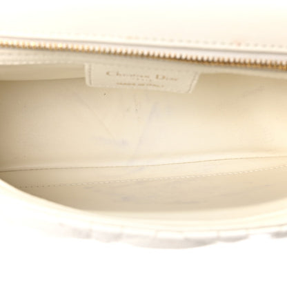 Supple Calfskin Cannage Medium Caro Bag Ivory