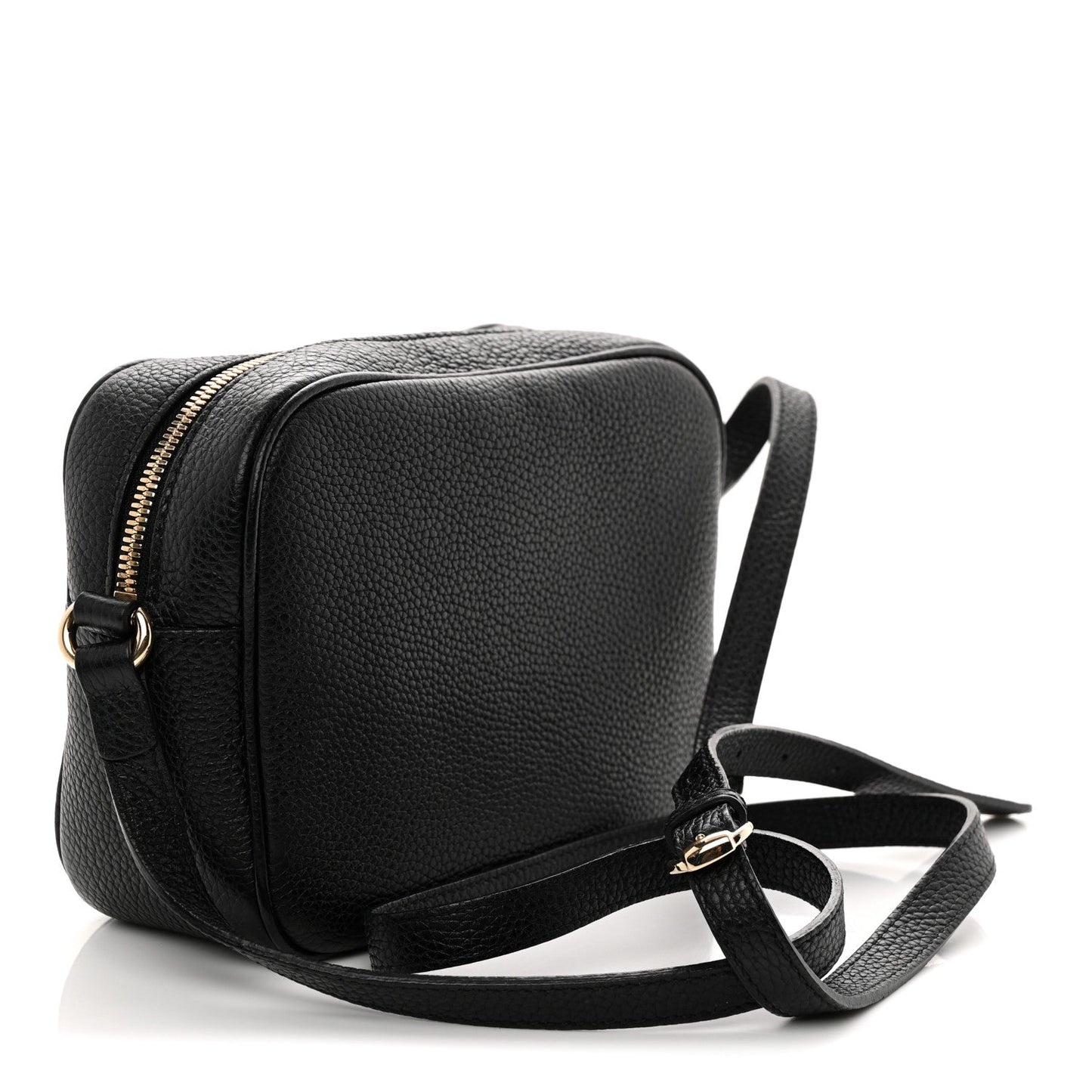 Pebbled Calfskin Soho Disco Bag Black