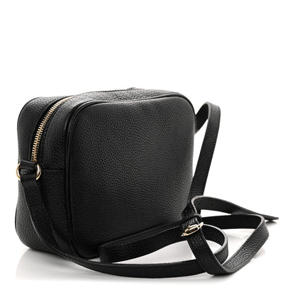 Pebbled Calfskin Soho Disco Bag Black