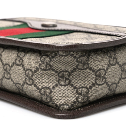 GG Supreme Monogram Web Ophidia Crossbody Bag Beige New Acero
