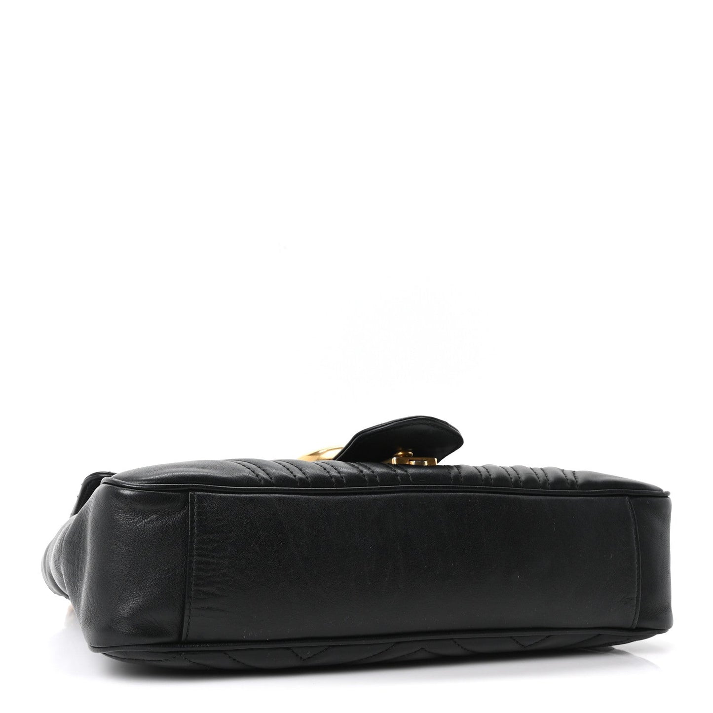Calfskin Matelasse Medium GG Marmont Shoulder Bag Black