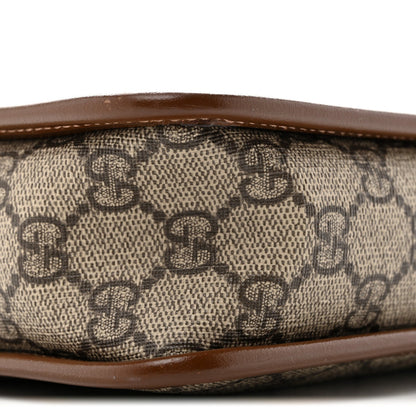 GG Supreme Monogram Azalea Calfskin Mini Retro Interlocking G Shoulder Bag Beige Ebony Brown Sugar