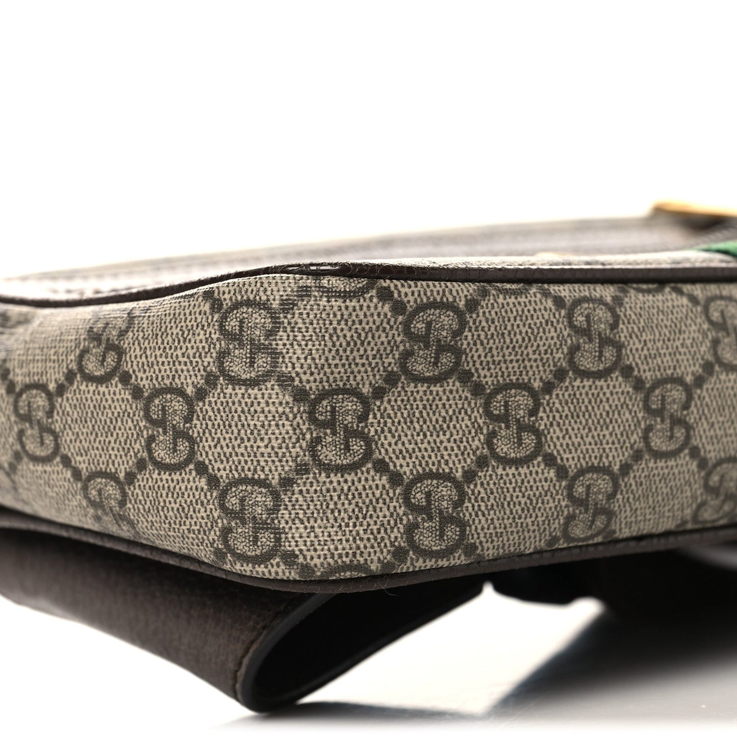Soft GG Supreme Monogram Medium Ophidia Belt Bag Dark Brown