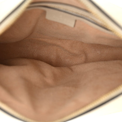 GG Supreme Monogram Small Horsebit 1955 Shoulder Bag Beige Mystic White