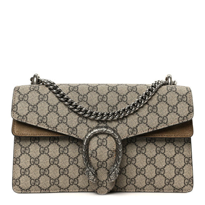 GG Supreme Monogram Small Dionysus Shoulder Bag Taupe