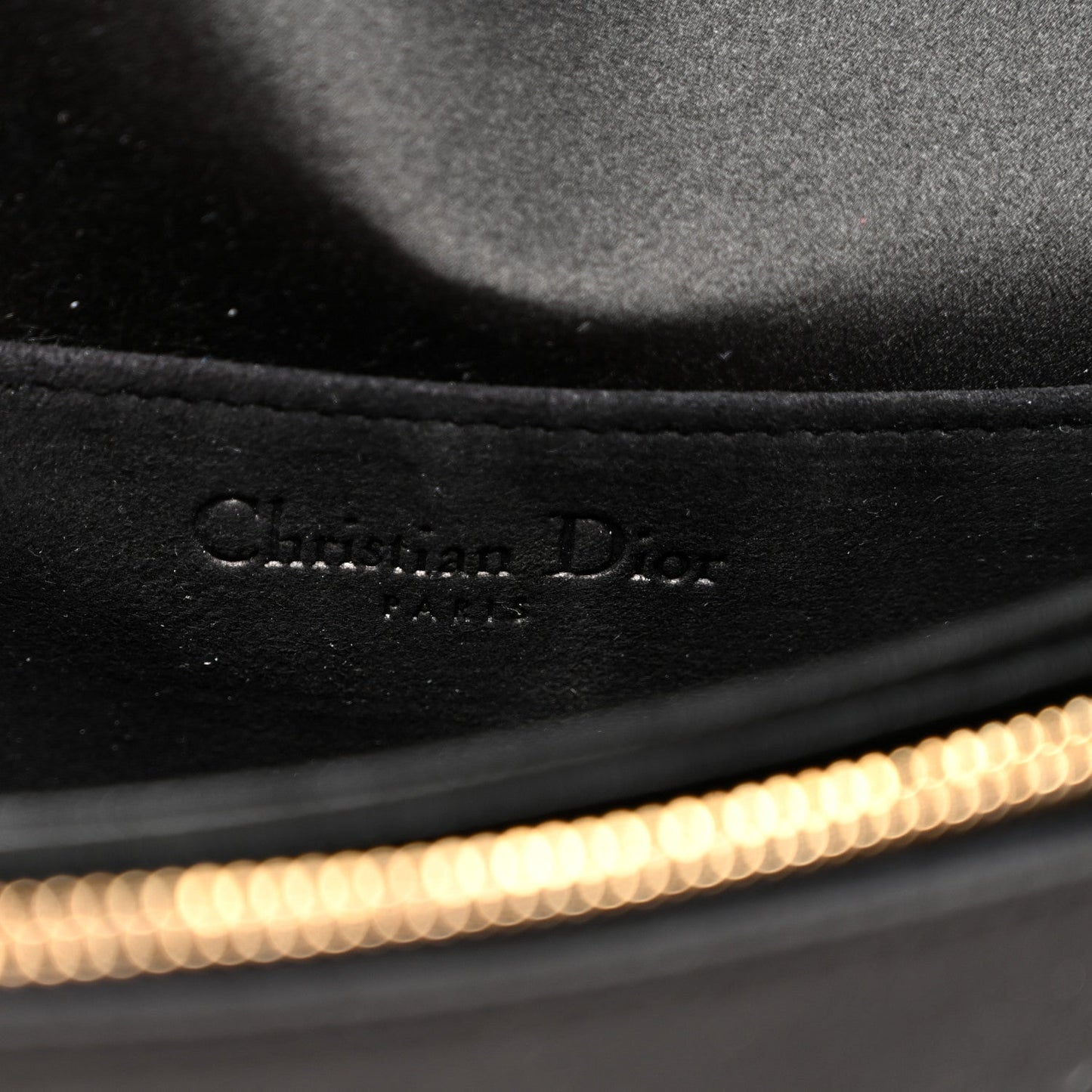 Satin Cannage Lady Dior Convertible Clutch Black