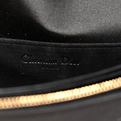 Satin Cannage Lady Dior Convertible Clutch Black
