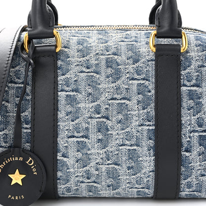Denim Oblique Groove 20 Bag Blue