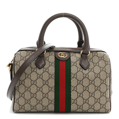 GG Supreme Monogram Web Small Ophidia Top Handle Bag Beige Ebony