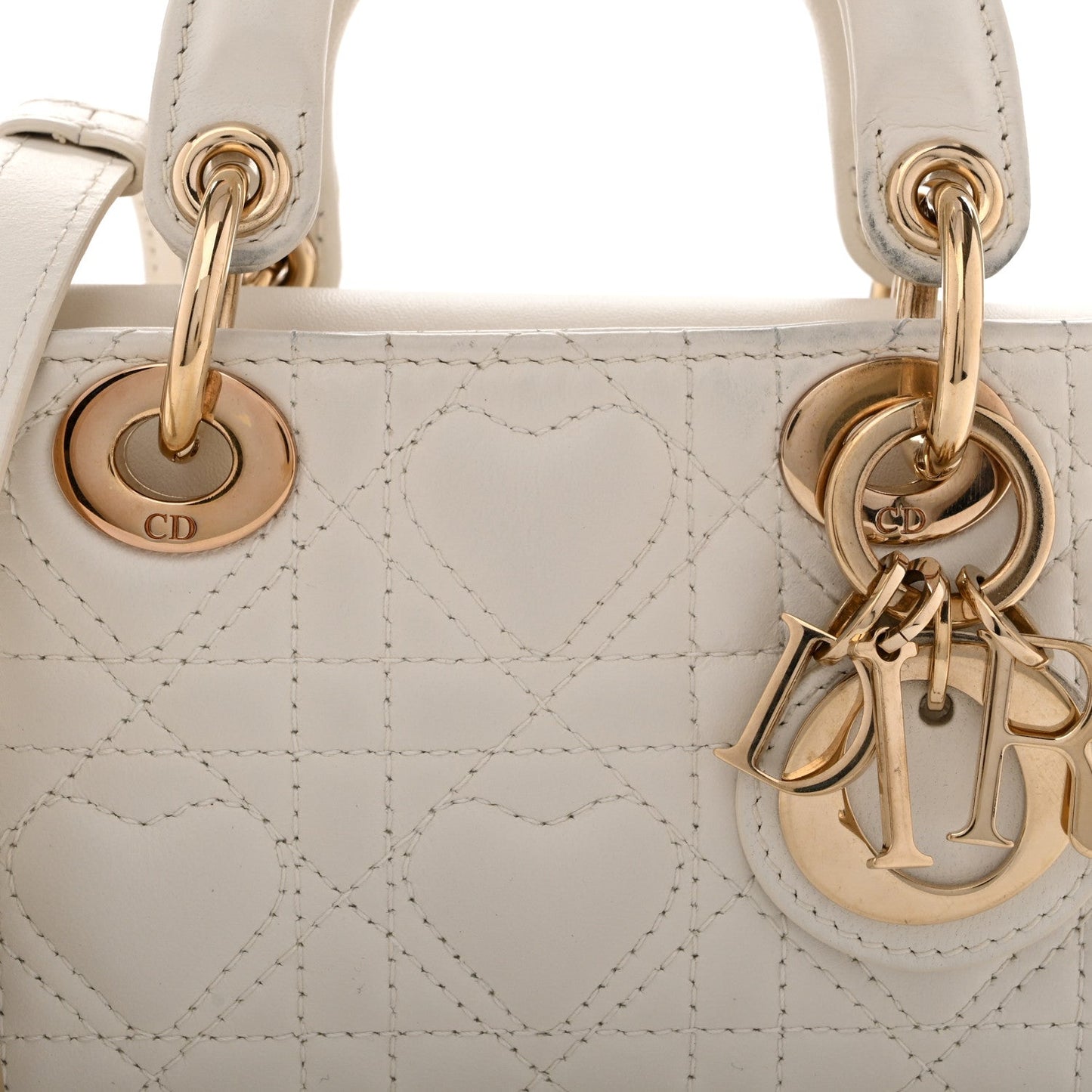 Lambskin Cannage Dioramour Micro Lady D-Joy Latte