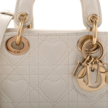 Lambskin Cannage Dioramour Micro Lady D-Joy Latte