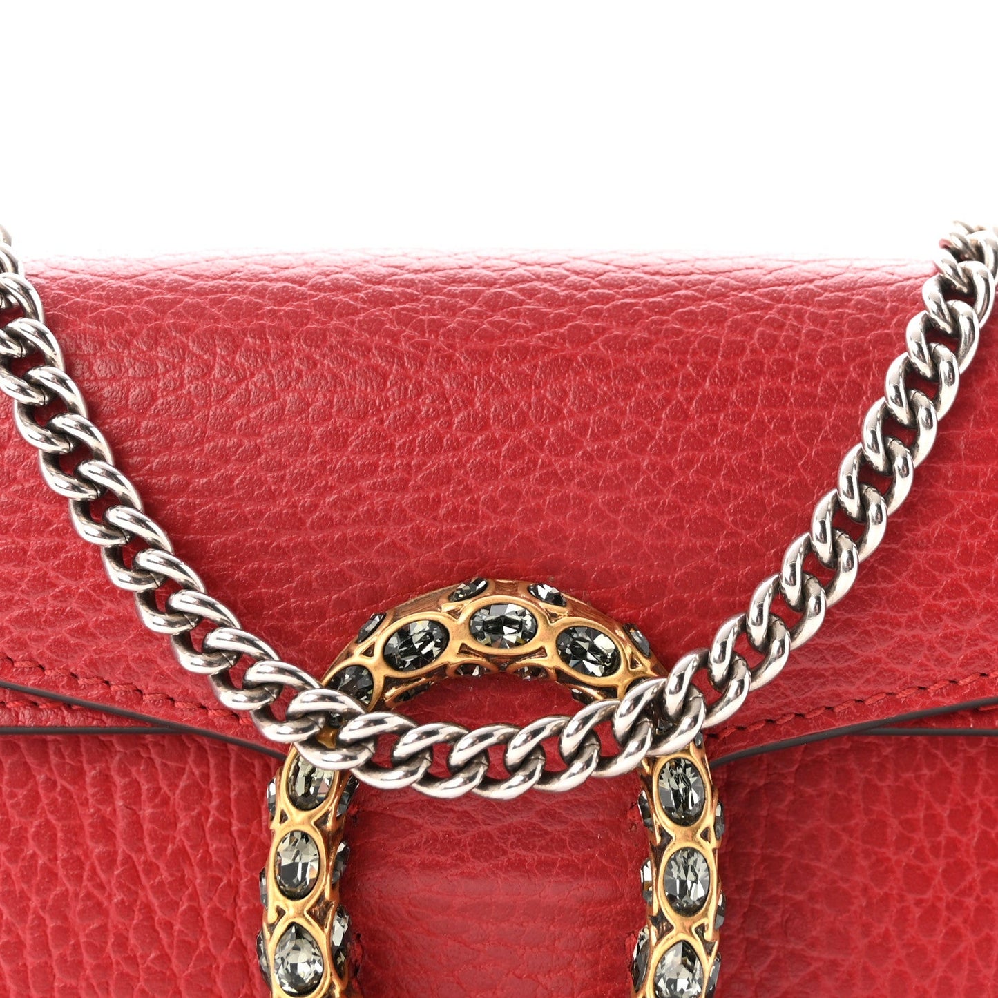 Calfskin Super Mini Dionysus Shoulder Bag Hibiscus Red