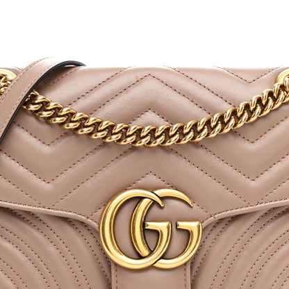 Calfskin Matelasse Small GG Marmont Shoulder Bag Porcelain Rose