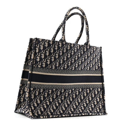 Oblique Large Book Tote Blue Multicolor