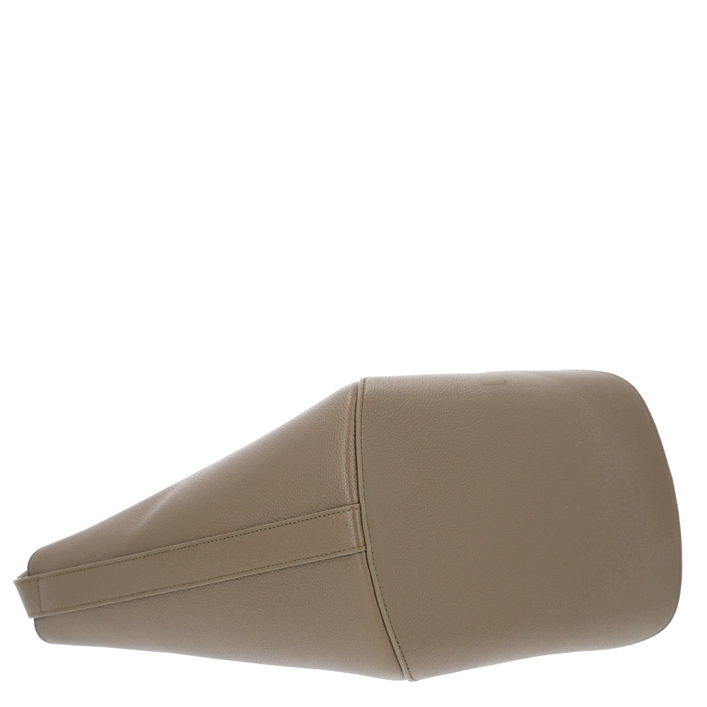 Grained Calfskin Medium Medaillon Bucket Bag Khaki