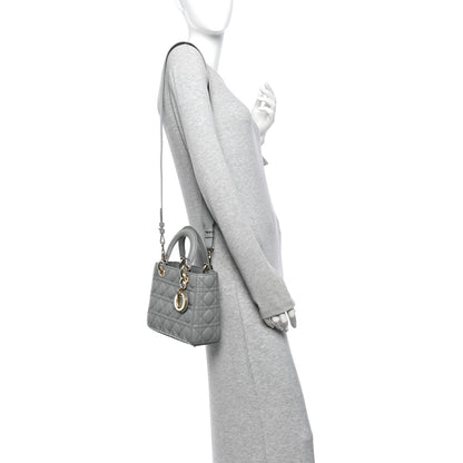 Lambskin Cannage Small My ABCDior Lady Dior Grey