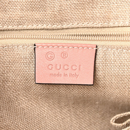 Soft Microguccissima Medium Zippered Satchel Soft Pink