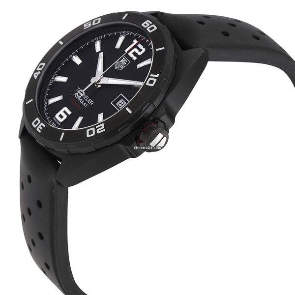 Tag Heuer Formula 1 Automatic Black Dial Black Rubber Strap Watch for Men - WAZ2115.FT8023
