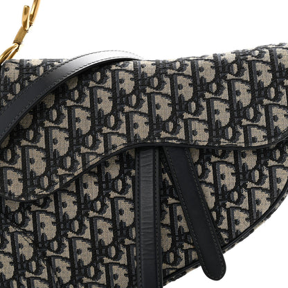 Oblique Saddle Bag With Strap Blue
