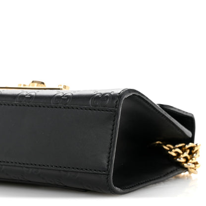 Guccissima Small Padlock Shoulder Bag Black