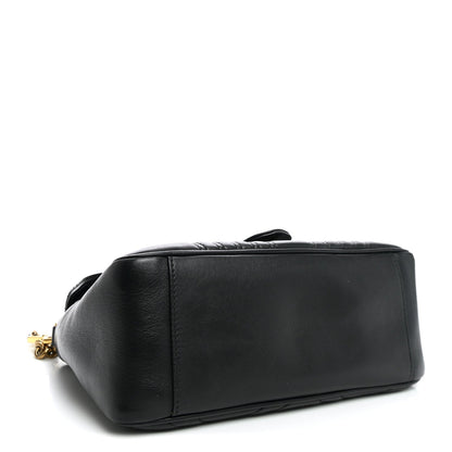 Calfskin Matelasse Small GG Marmont Top Handle Black