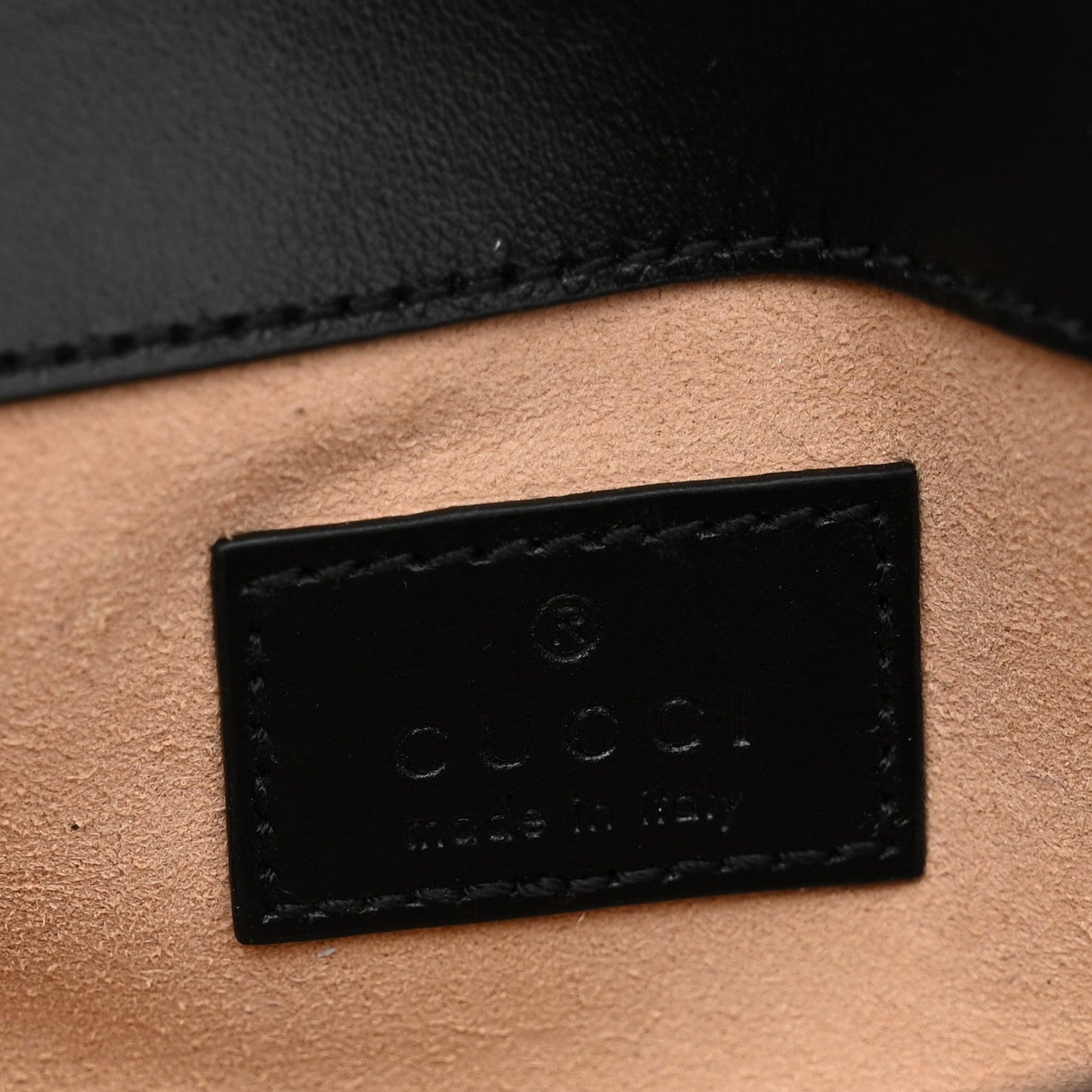 Calfskin Matelasse Monochrome GG Marmont Chain Belt Bag Black