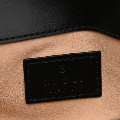 Calfskin Matelasse Monochrome GG Marmont Chain Belt Bag Black