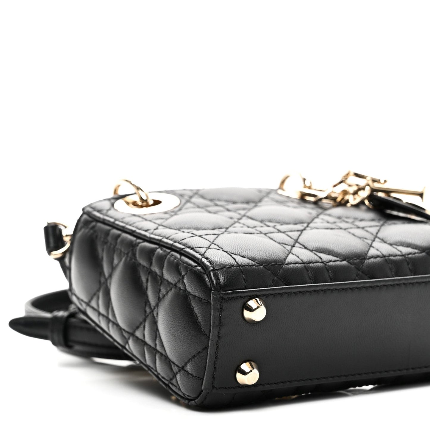 Lambskin Cannage Micro Lady Dior Black