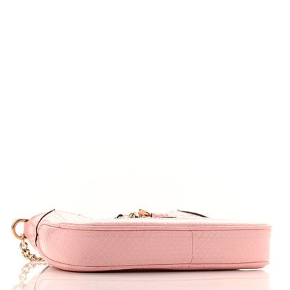 Snakeskin Mini Jackie Notte Bag Pink