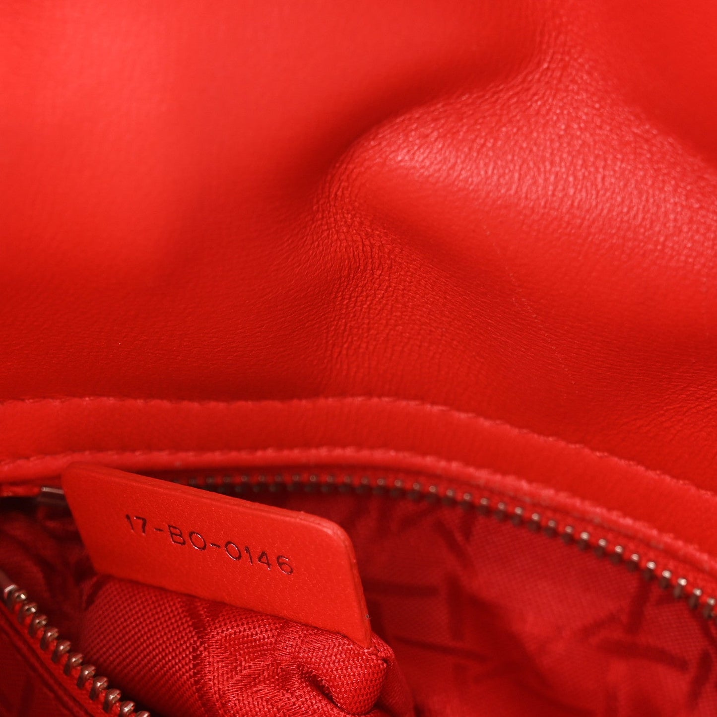 Lambskin Cannage Mini Lady Dior Red