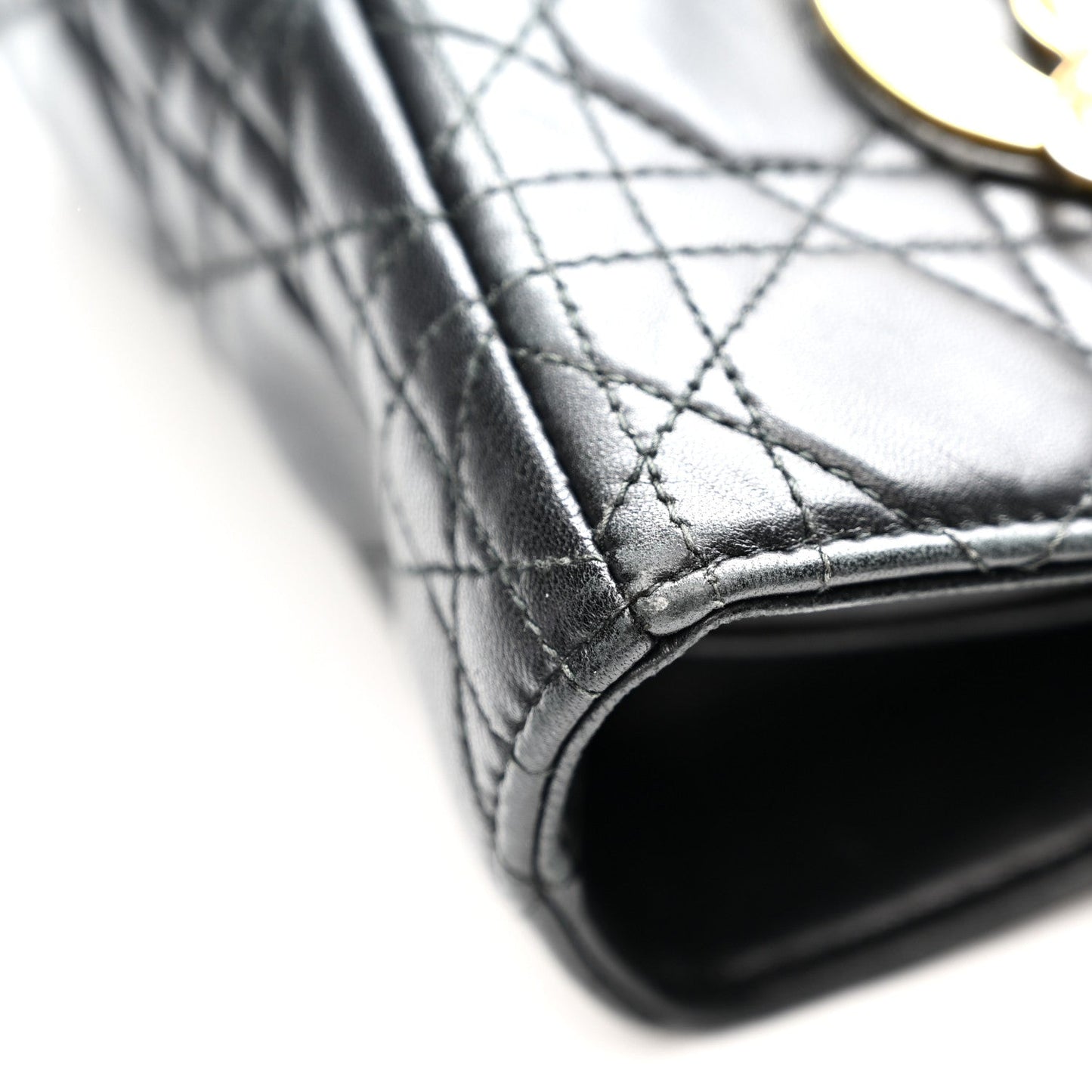 Lambskin Cannage Large Lady Dior Black
