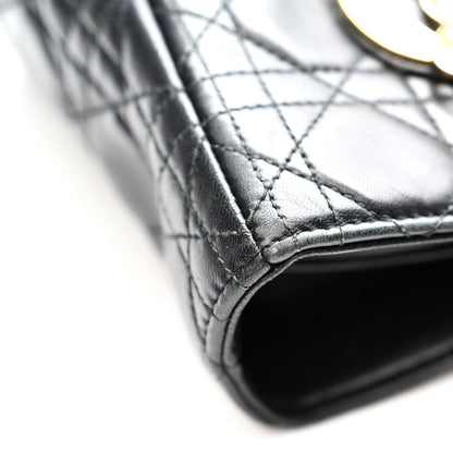 Lambskin Cannage Large Lady Dior Black
