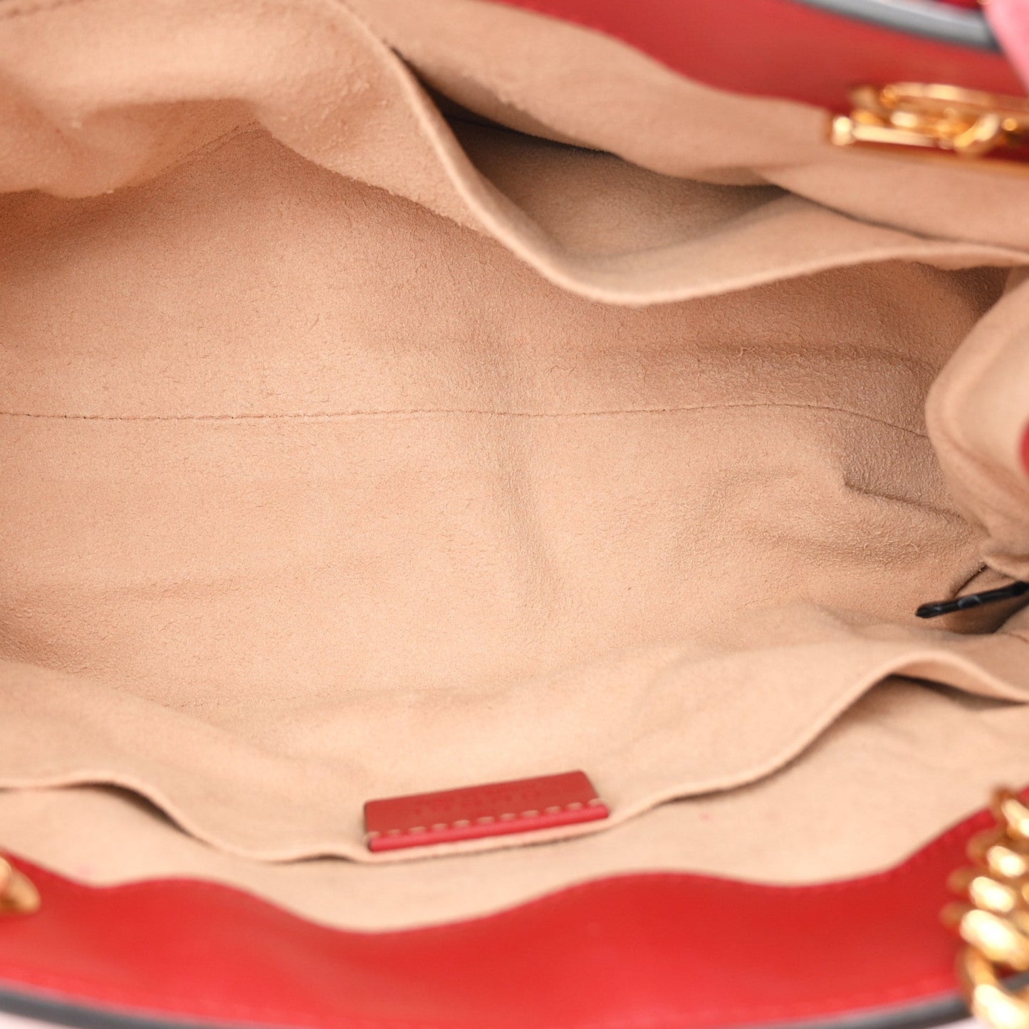 Guccissima Small Padlock Tote Red