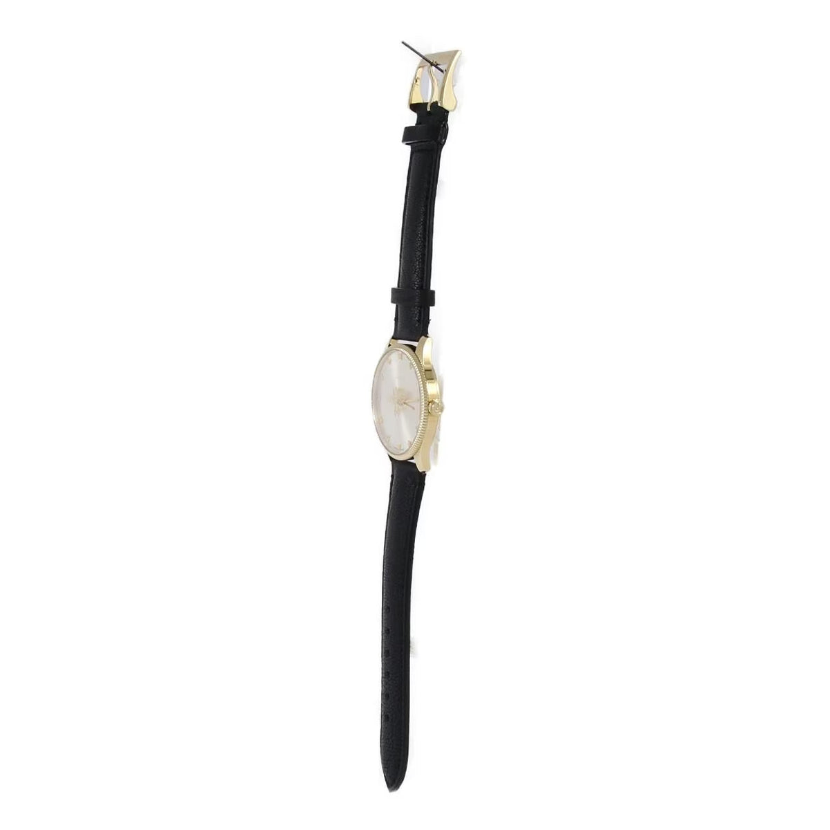 Gucci G Timeless Quartz Silver Dial Black Leather Strap Watch For Women - YA1264181