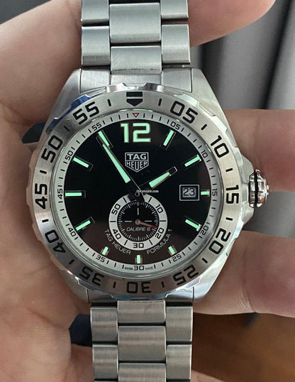 Tag Heuer Formula 1 Automatic Black Dial Silver Steel Strap Watch for Men - WAZ2012.BA0842