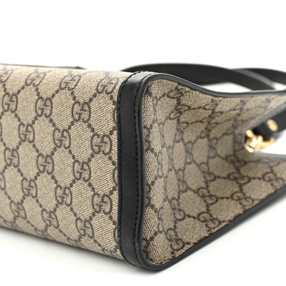 GG Supreme Monogram Small Padlock Tote Black