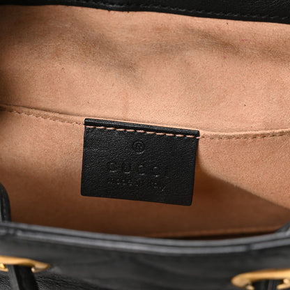 Calfskin Matelasse GG Marmont Flap Backpack Black