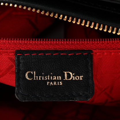 Lambskin Cannage Medium Lady Dior Black
