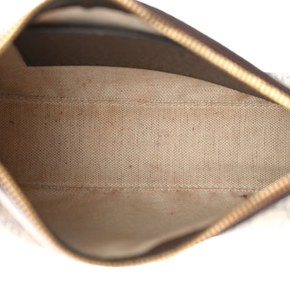 GG Supreme Monogram Textured Dollar Calfskin Web Small Ophidia GG Handbag Beige Ebony New Acero