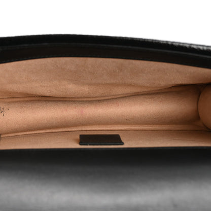 Velvet Skipper Crystal GG Monogram Small Dionysus Shoulder Bag Black Black Diamond