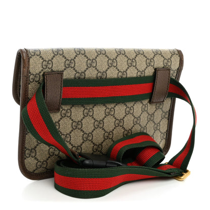 GG Supreme Monogram Neo Vintage Web Belt Bag Brown