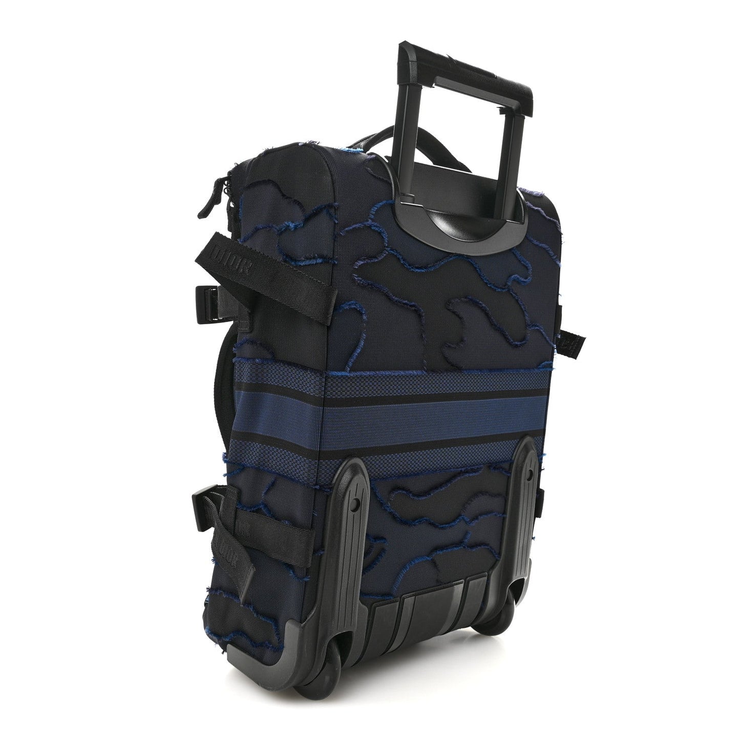 Canvas Small Diortravel Suitcase Blue Multicolor