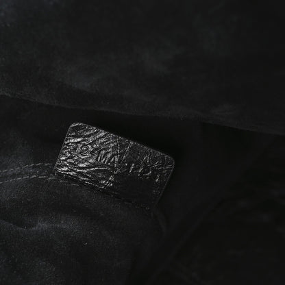 Crinkled Calfskin Macrocannage Large Toujours Black