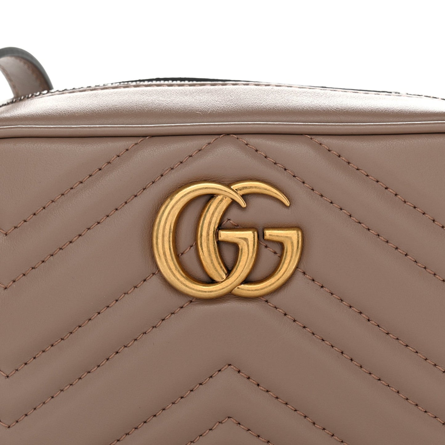 Calfskin Matelasse Mini GG Marmont Camera Bag Porcelain Rose