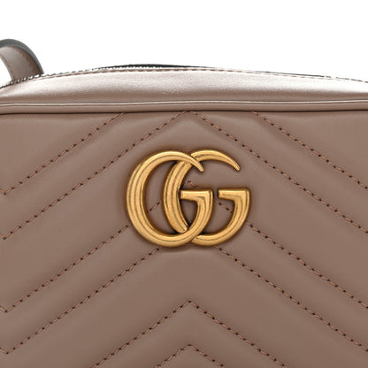 Calfskin Matelasse Mini GG Marmont Camera Bag Porcelain Rose