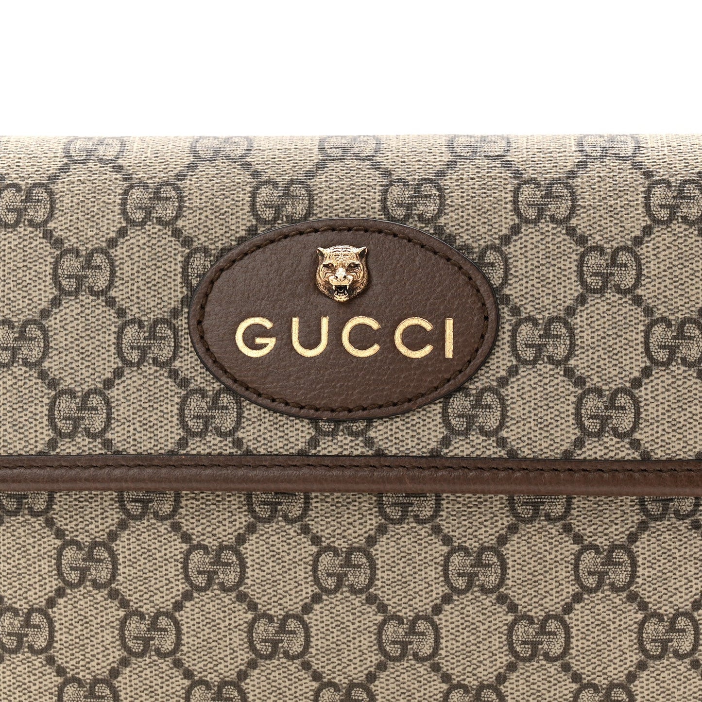 GG Supreme Monogram Neo Vintage Web Belt Bag Brown