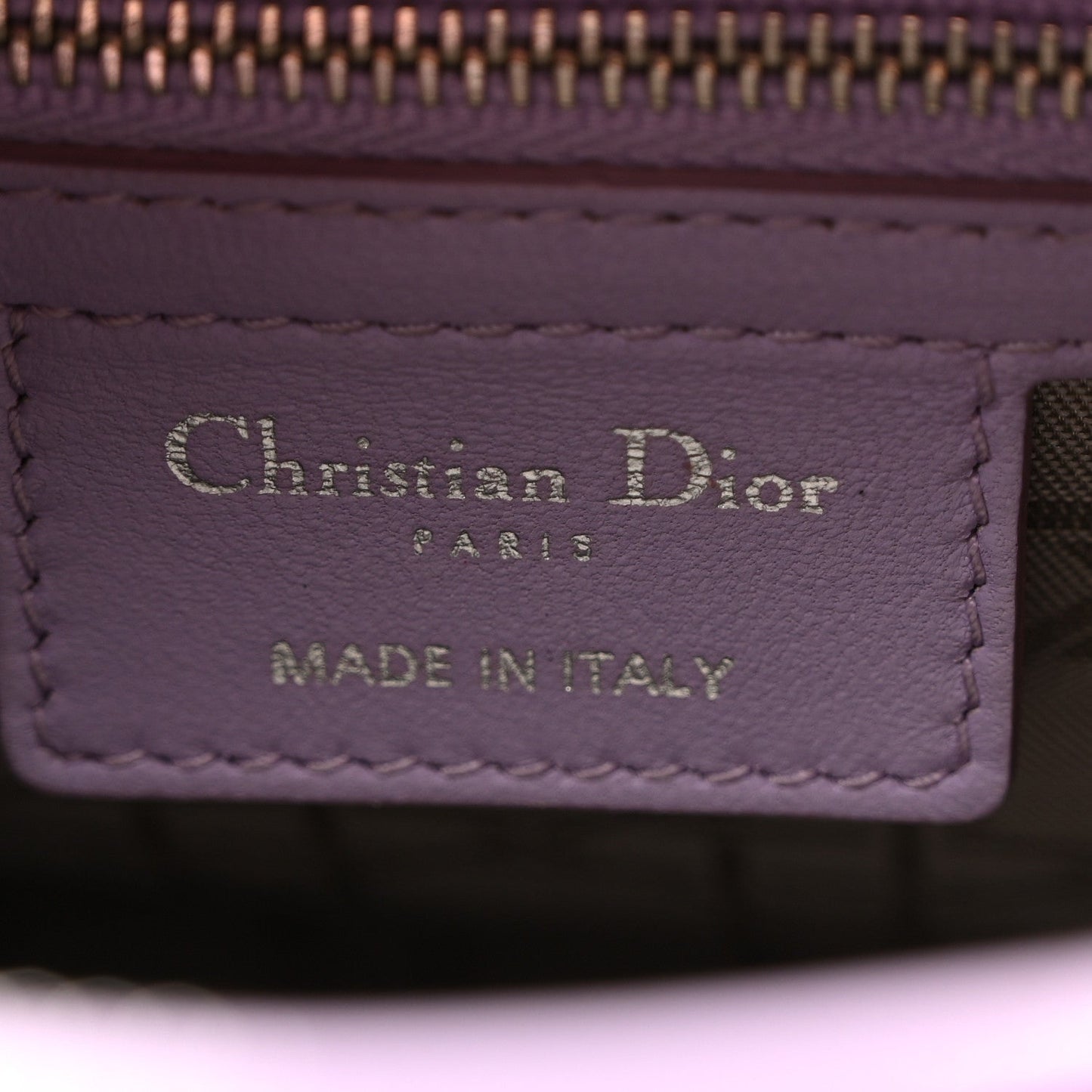 Lambskin Cannage Medium Lady Dior Purple