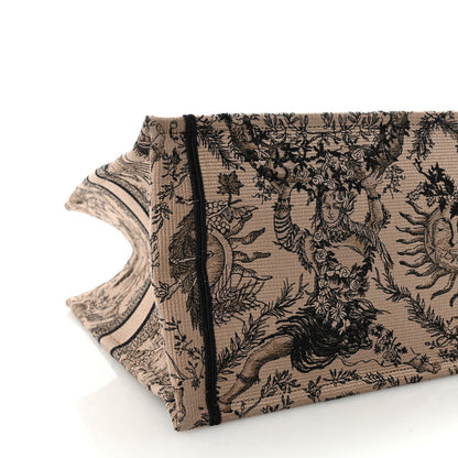 Canvas Embroidered Large Toile de Jouy Soleil Book Tote Beige